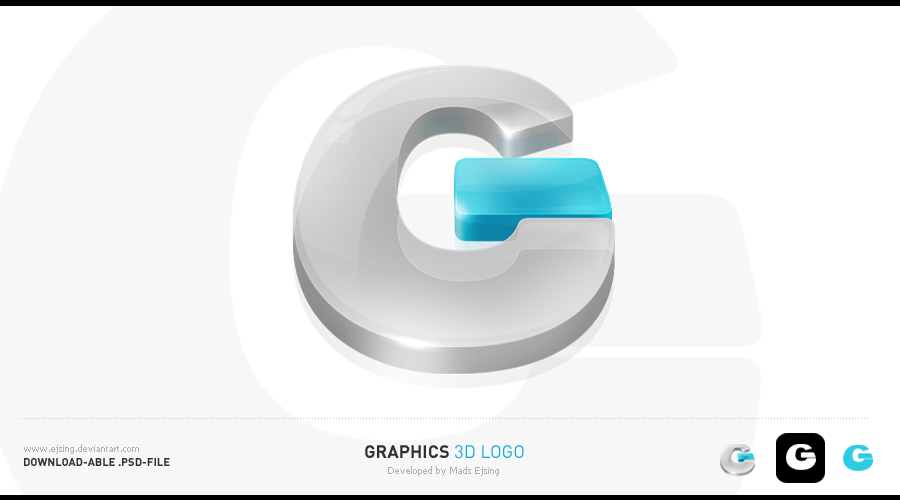 Graphics 3D Logo .PSD-file