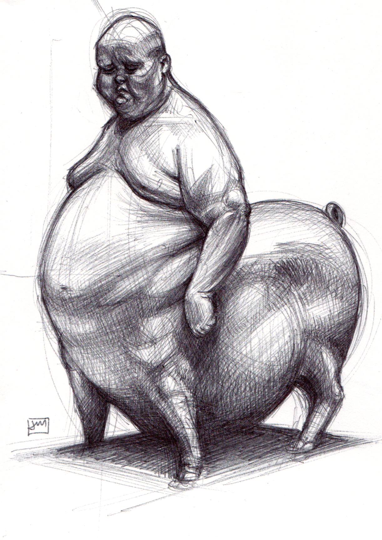 Man Bear Pig Drawing