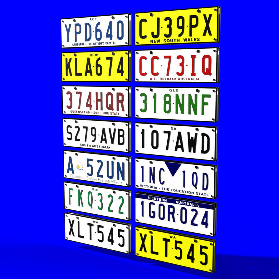 AU Number Plates