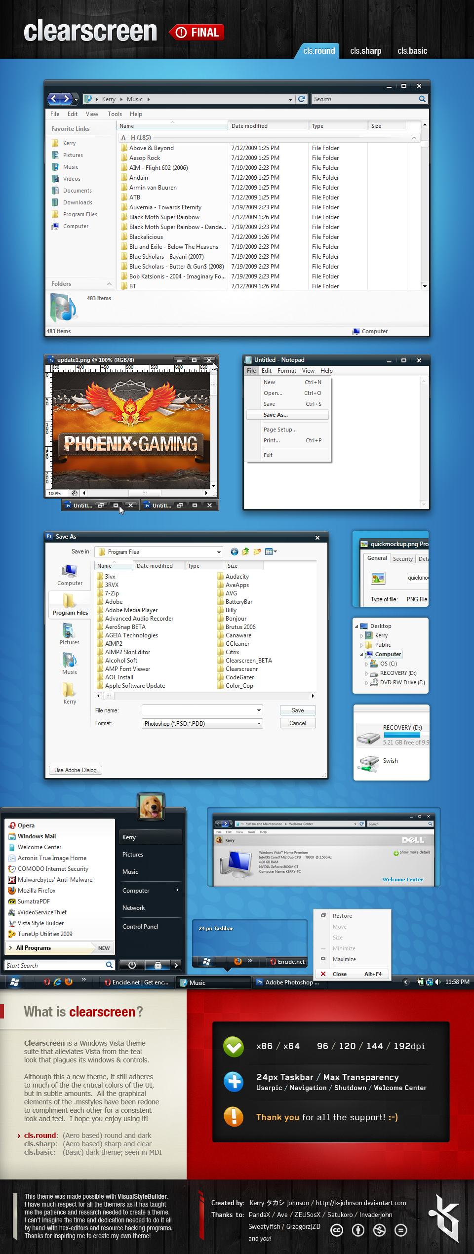 Clearscreen Round for Vista by K-Johnson on DeviantArt
