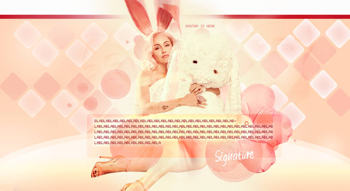 Miley Cyrus Easter Psd Header By Naonomi On Deviantart