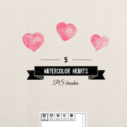 photoshop brushes watercolor hearts free