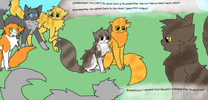 Bristlefrost abuses Spotfur and Lionblaze