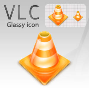 VLC, glassy icon