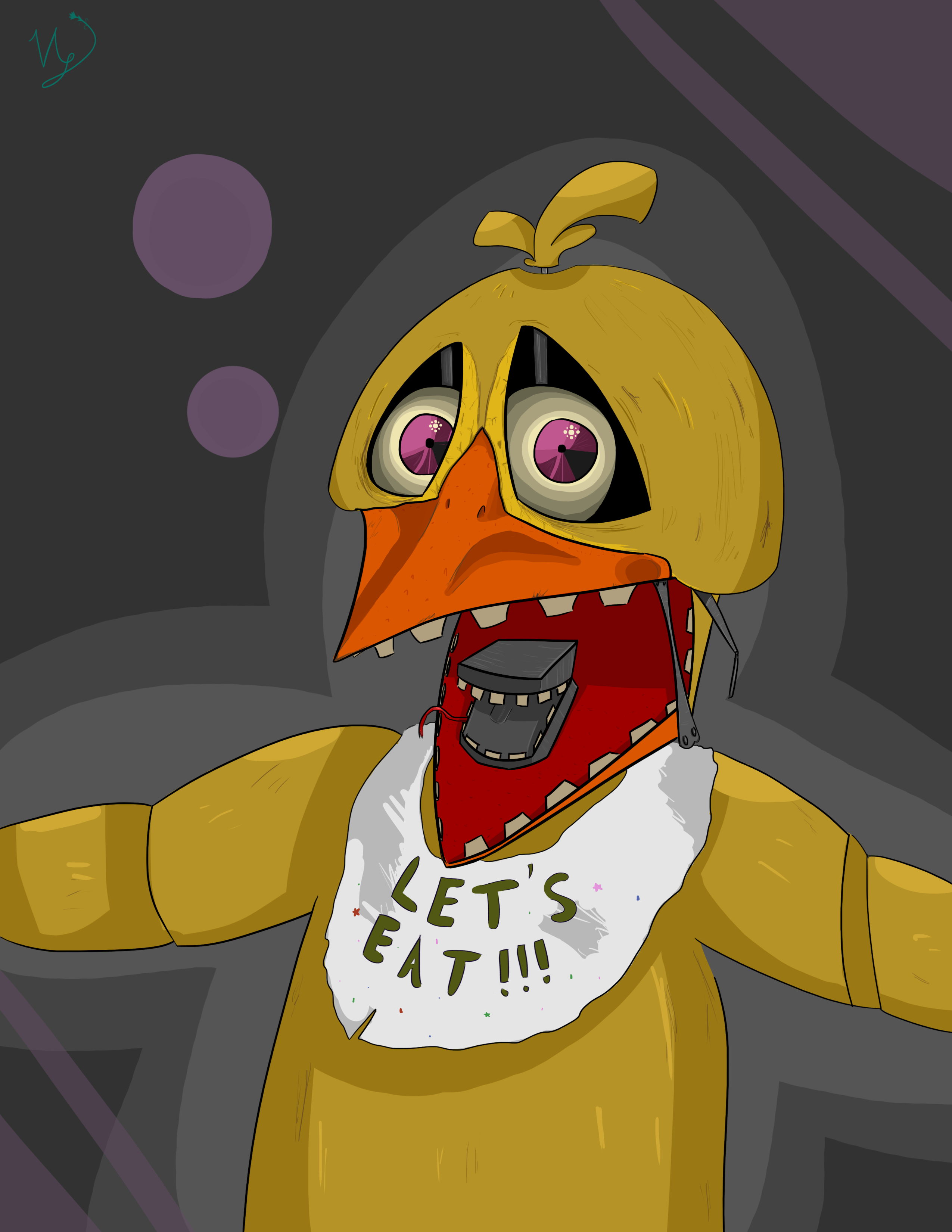 Pixilart - Withered Chica FNAF (WIP) by SilverShadow