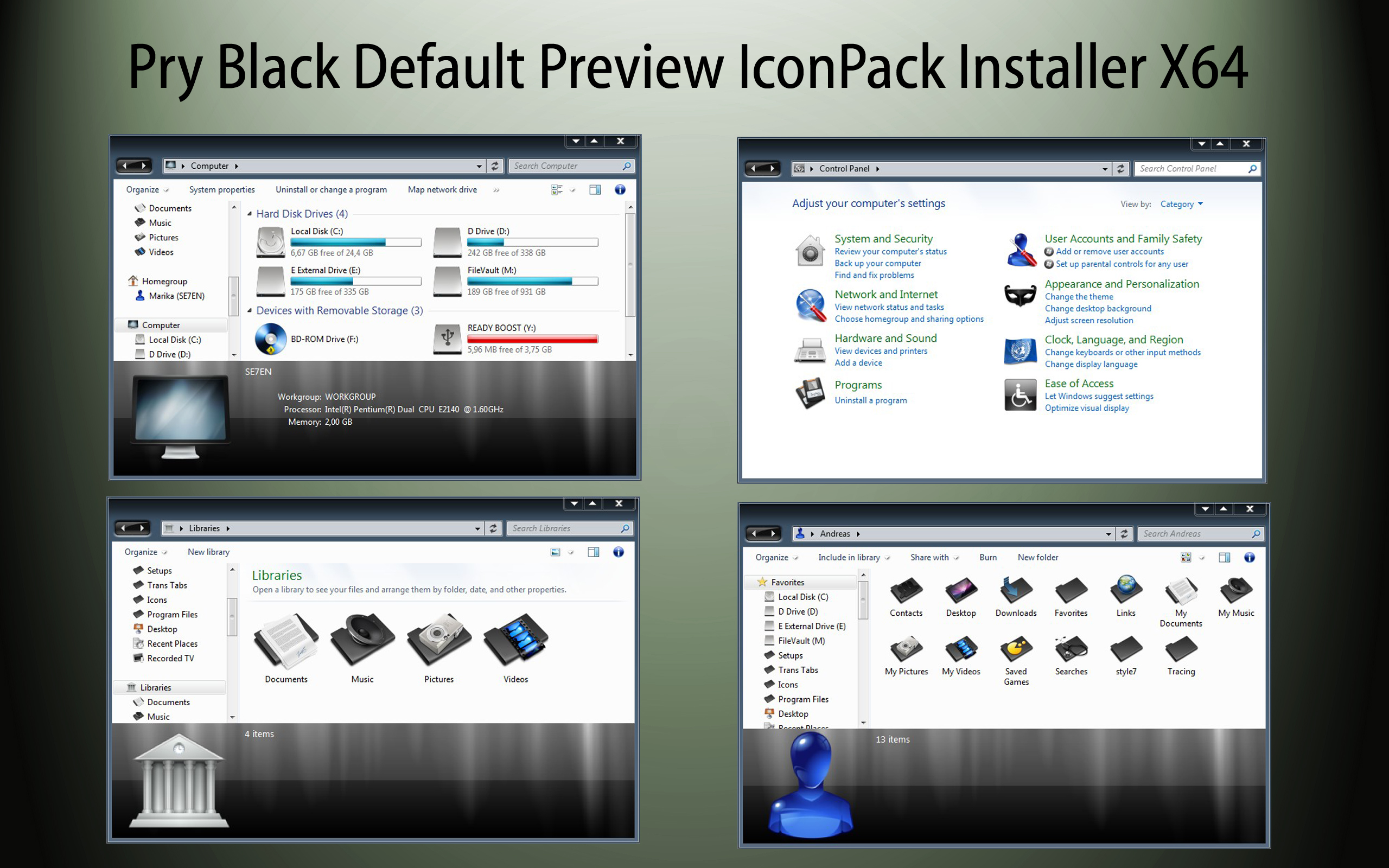 PryBlack iconPack Def Inst X64