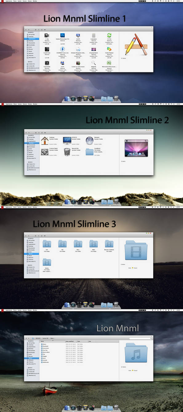 Lion Mnml Visual Style for Windows Seven