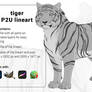 Tiger P2U Lineart for sale