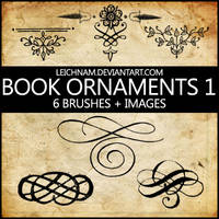 Book Ornaments Brushes 1