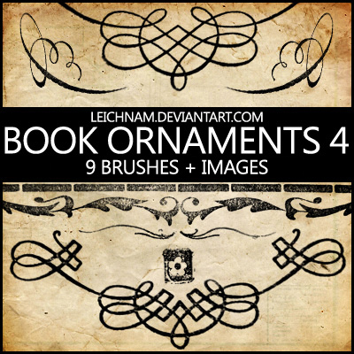 Book Ornaments Brushes 4