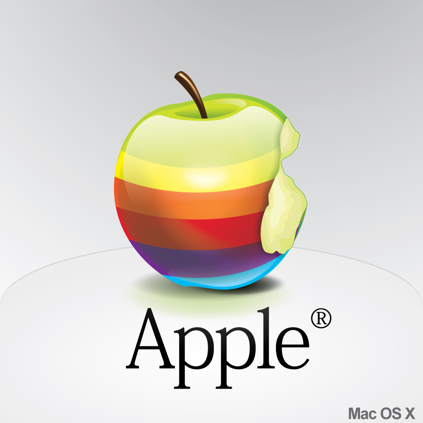 Apple rainbow icon