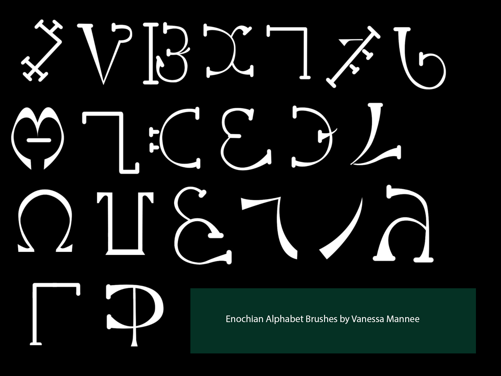 Enochian ABC brushes