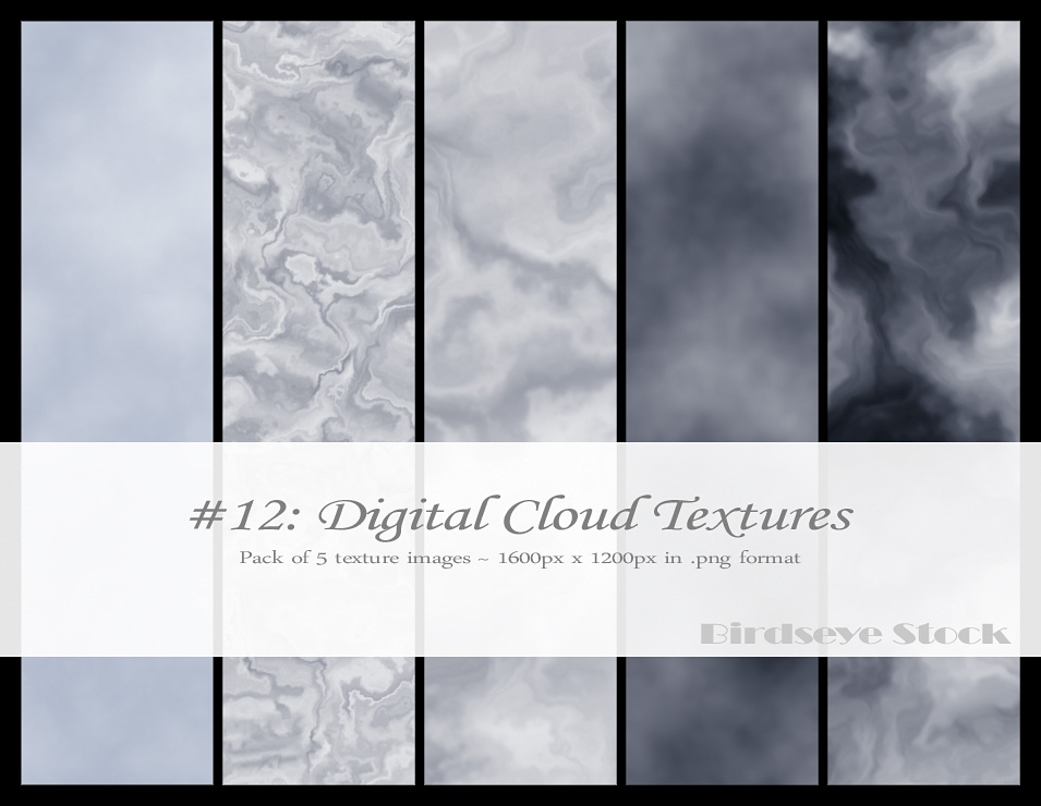 Digital Cloud Textures by BirdseyeStock