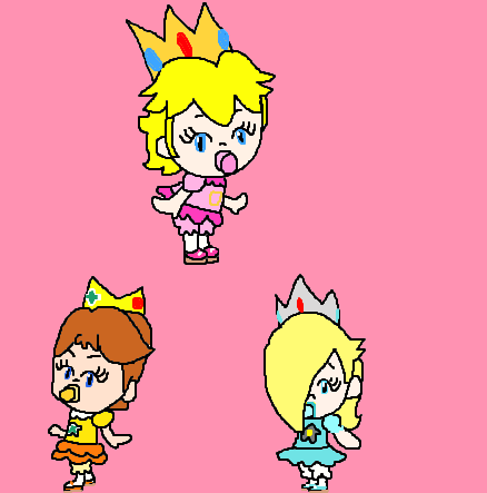 Mario Baby Girls by Mileymouse101 on DeviantArt