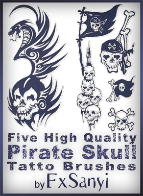 Pirate Skull Tattoo Brushes