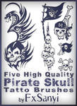 Pirate Skull Tattoo Brushes by FxSanyi