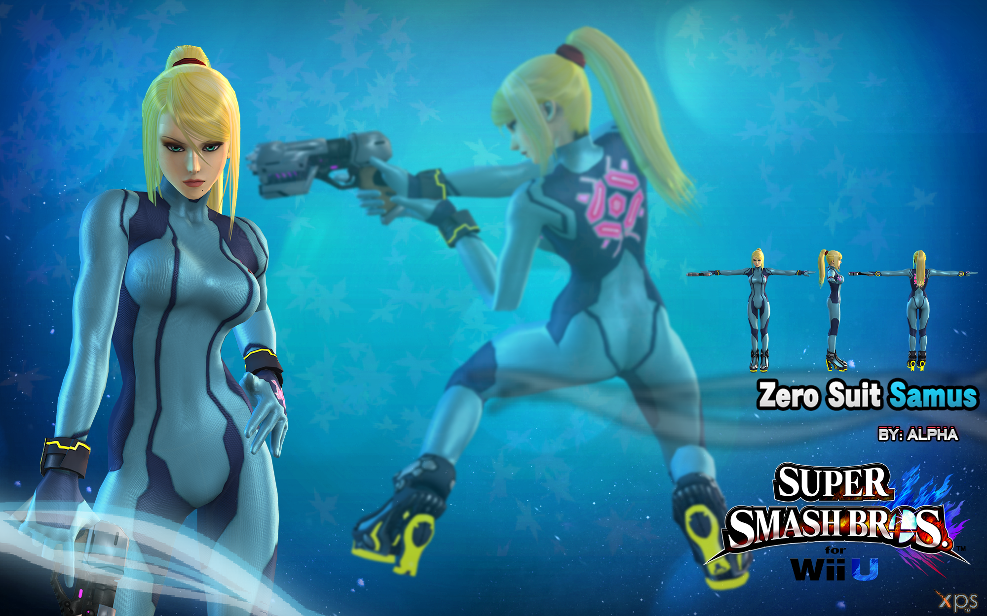 Super Smash Bros 4 - Zero Suit Samus (Custom Mod)