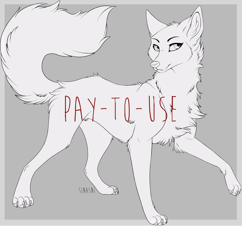 PTU: Female Wolf Lady Lineart (6 hairstyles)