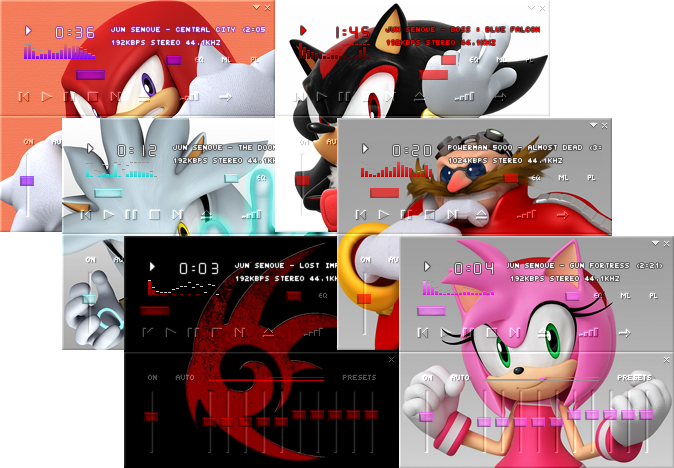 Sonic-themed Winamp Skins Pack