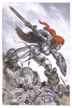 Red Sonja painting