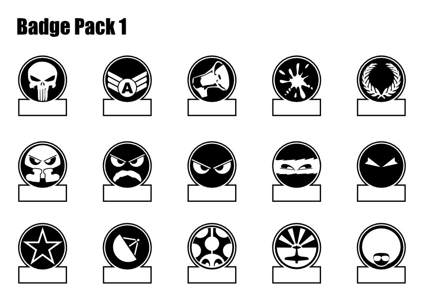 Badge Pack 1 by pi3kielny on DeviantArt