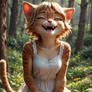 Catgirl Laughing in Forest (Video)