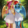 Fluttershy Rainbow Dash Girly Day (Video)