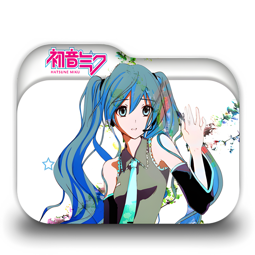 Hatsune Miku Vocaloid Folder Icon By Mji13 On Deviantart