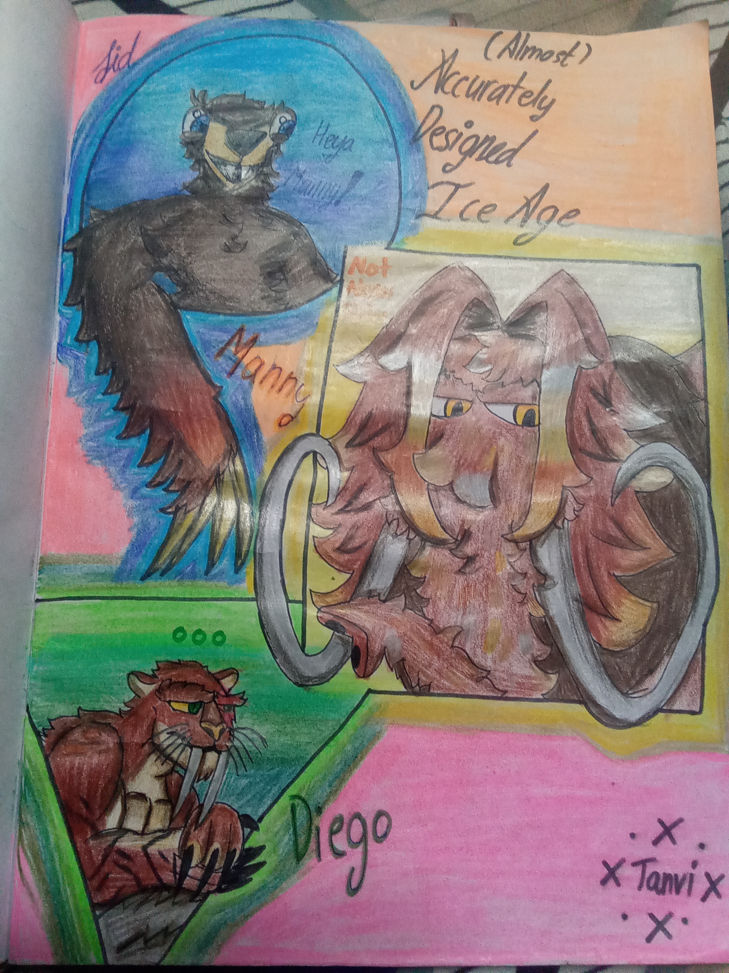 Ice Age art I did in School by TanviTanvaniaXD on DeviantArt
