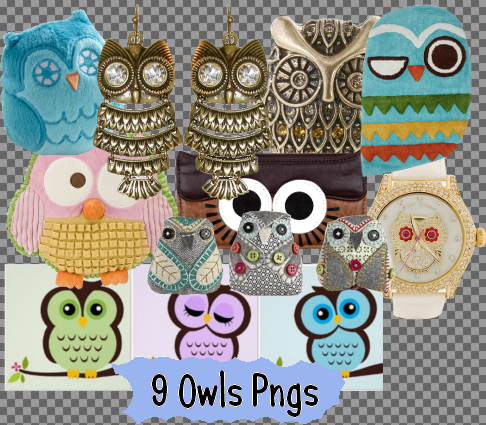 9 Owls Pngs SET_2