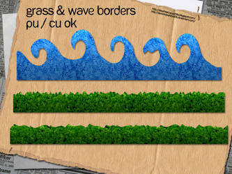 Grass + Wave Borders by slavetofashion69