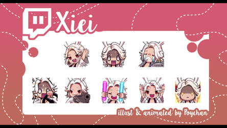 commission : animated emotes for Xiei.