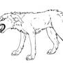 Snarling dog lineart