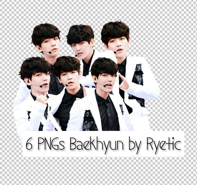 6 PNGs Baekhyun by Ryetic