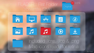 Flader : Flat folder Yosemite Style