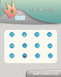 Blue-emoticons