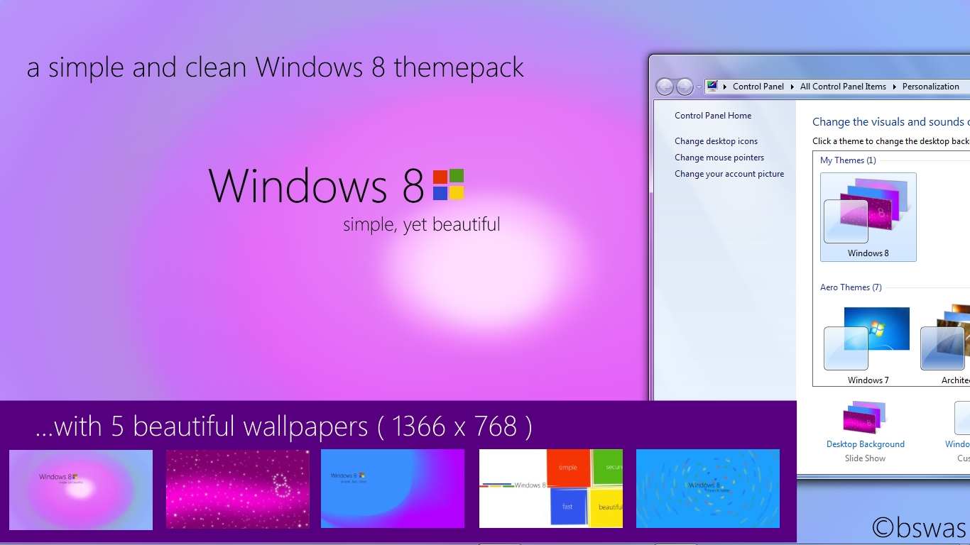 Windows 8 themepack for Win 7