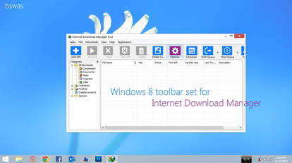 windows 8 IDM toolbar