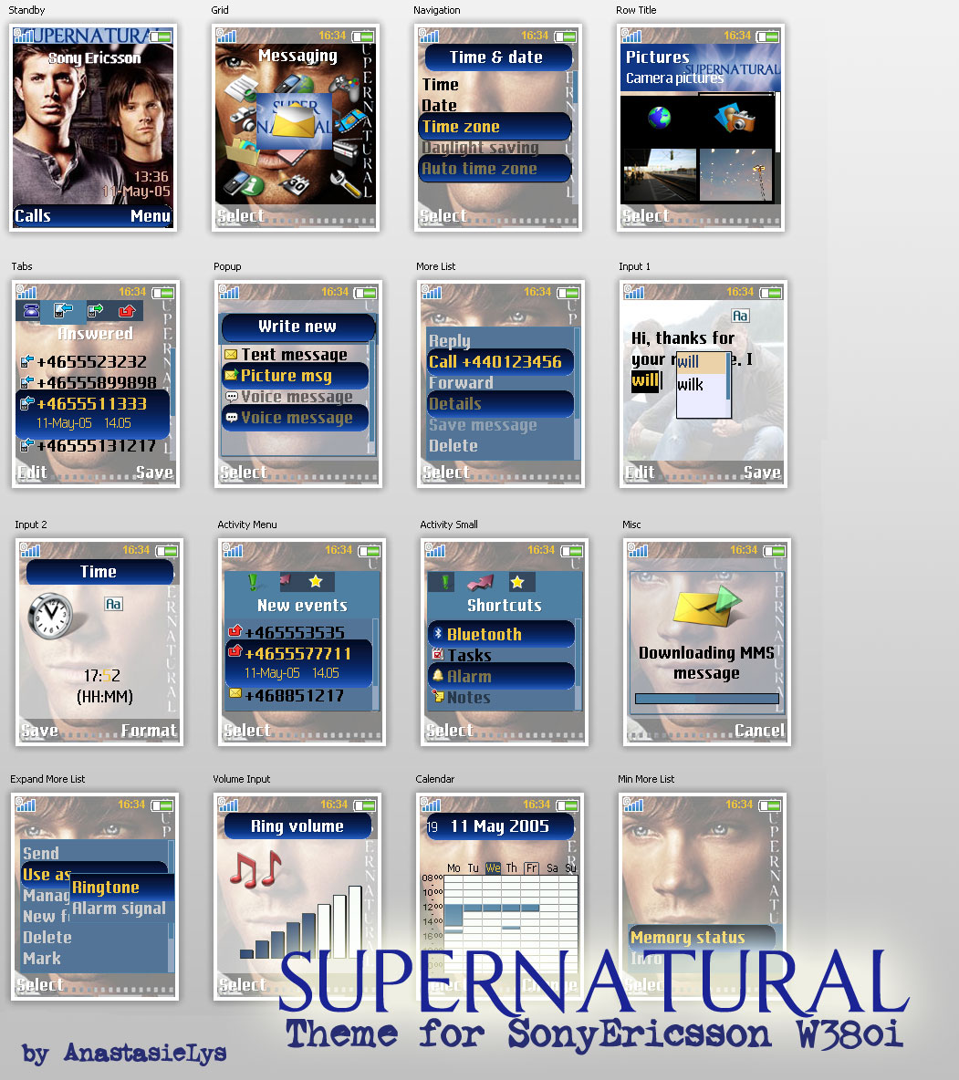 Supenatural SE W380 theme