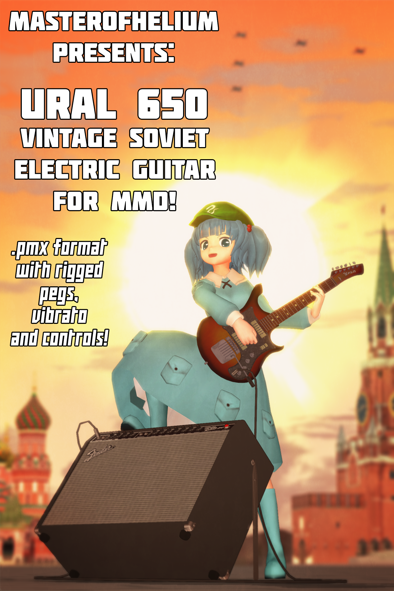 [MMD accessory download] Ural 650 electric guitar