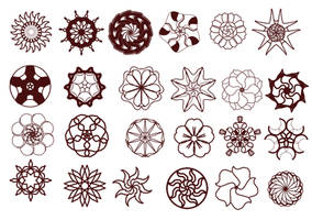 Decorative shapes brushes