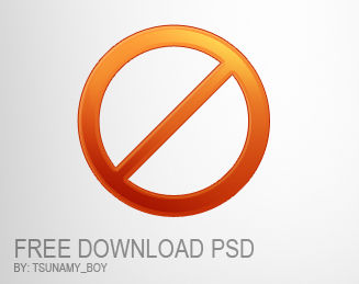 Prohibited FREE PSD ICON