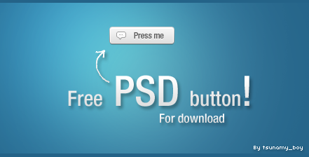 free PSD button