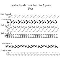 Scale Brush Pack FireAlpaca (Free)