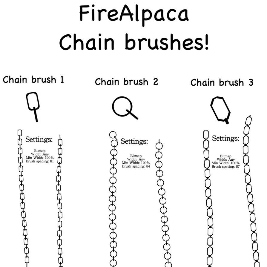 FireAlpaca Chain Brushes - Free! by Mo-fox