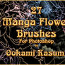 27 Manga Flower Brushes