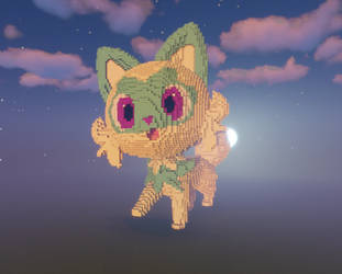 Minecraft Shiny Sprigatito Build Schematic