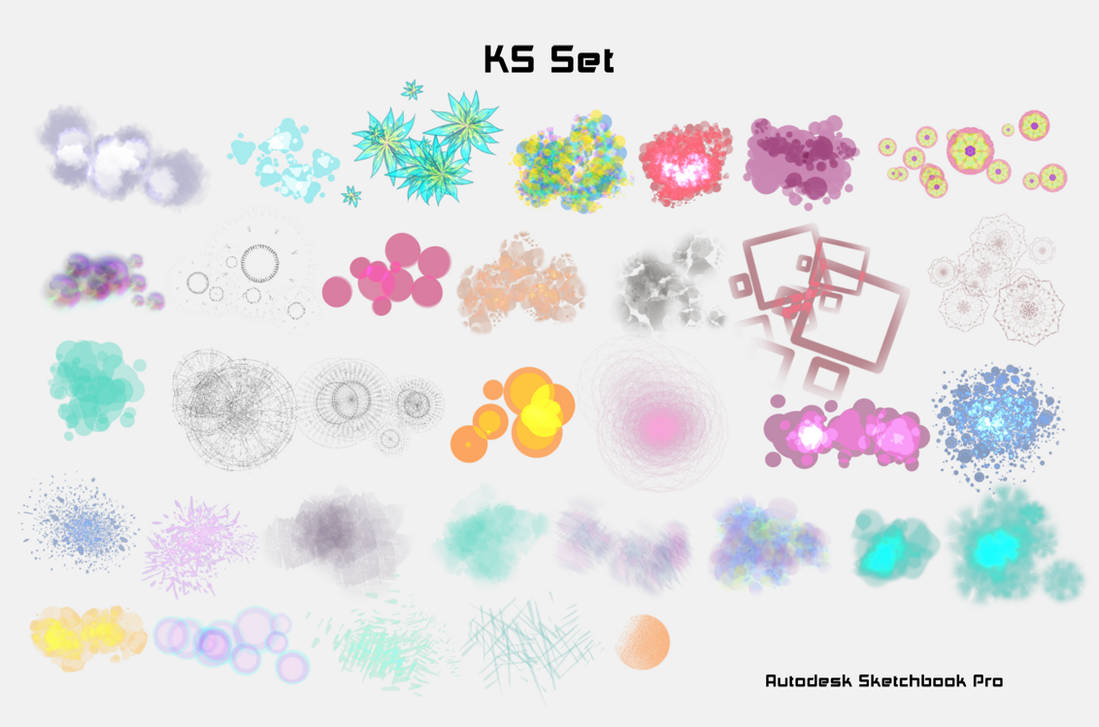 Set de Brushes KS Autodesk Sketchbook Pro (PC) by KarenStraight on
