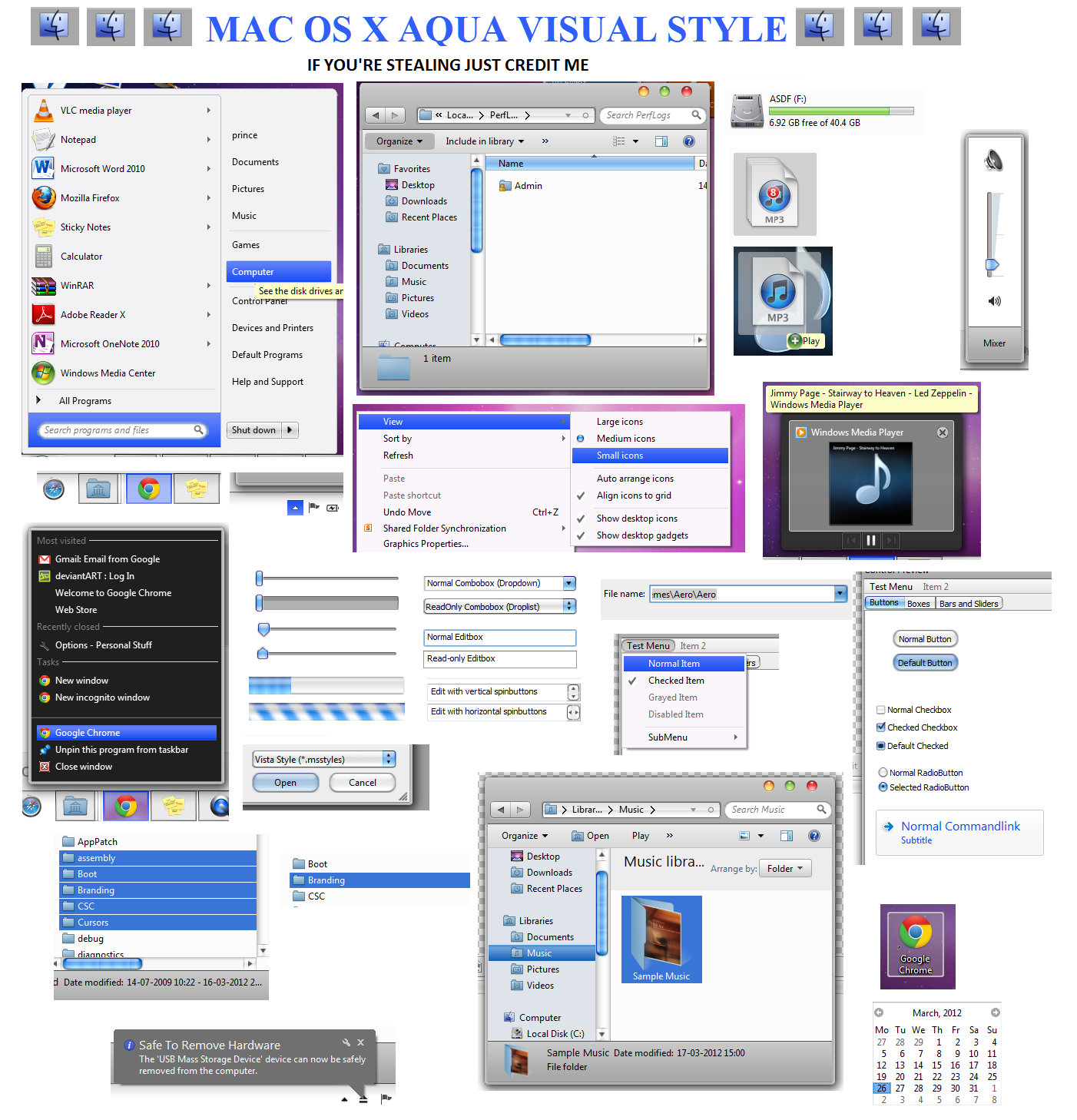 Mac OS X Aqua Visual Style For Windows 7