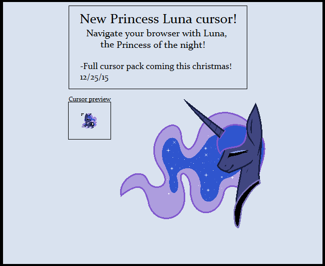 Princess Cursor F2U Princess Luna cursor by Mysterious-Equine on DeviantArt